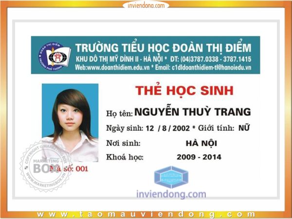 In thẻ học sinh lấy nhanh